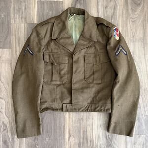 Vintage WW2 Era Wool Eisenhower Ike Field Jacket Men's Size 38L US Military Army